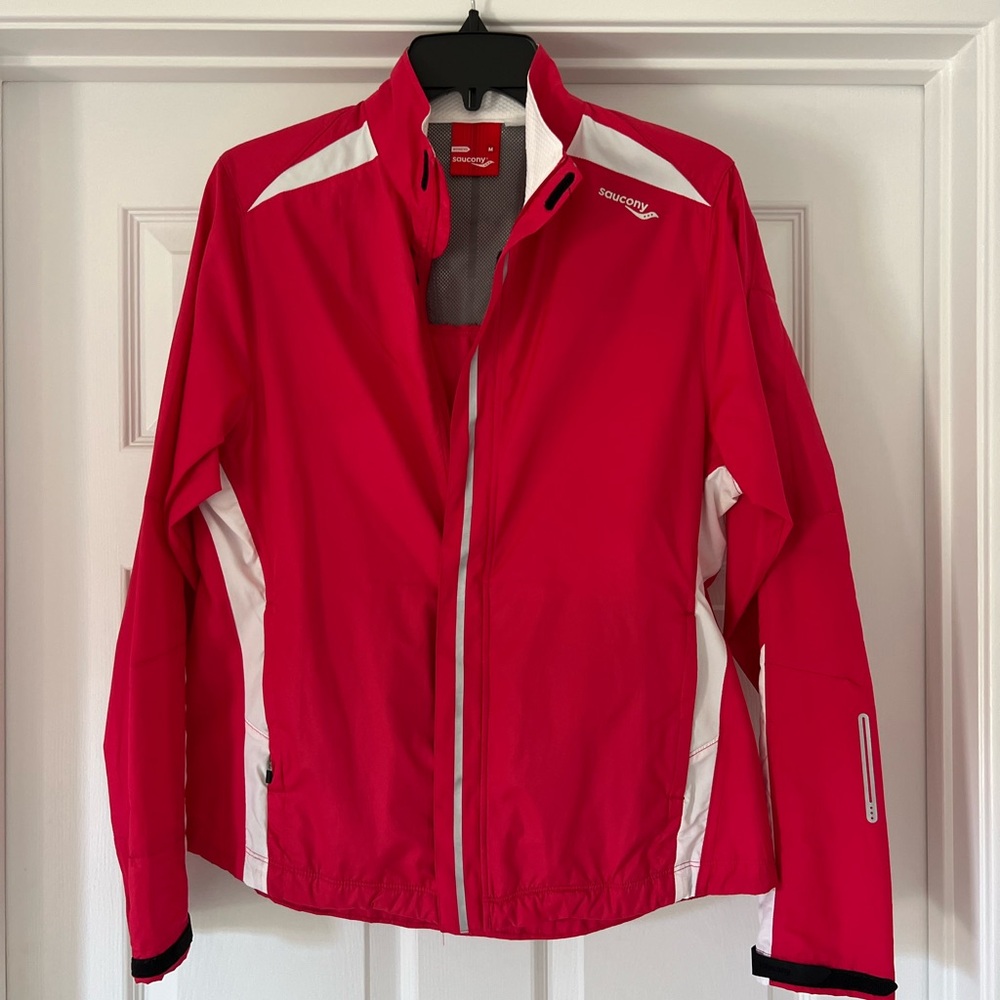 Saucony Women's Vibrant Red and White Ski Jacket